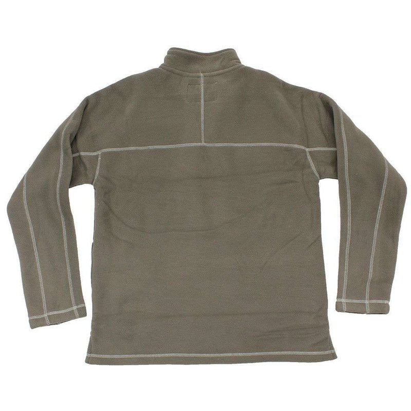 Fleece 1/4 Zip Pullover in Cocoa by True Grit - Country Club Prep