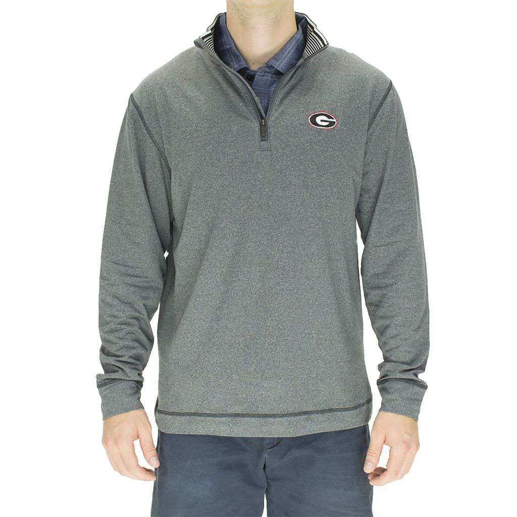 Cutter and Buck Georgia Drytec Topspin Half Zip Pullover in Charcoal ...