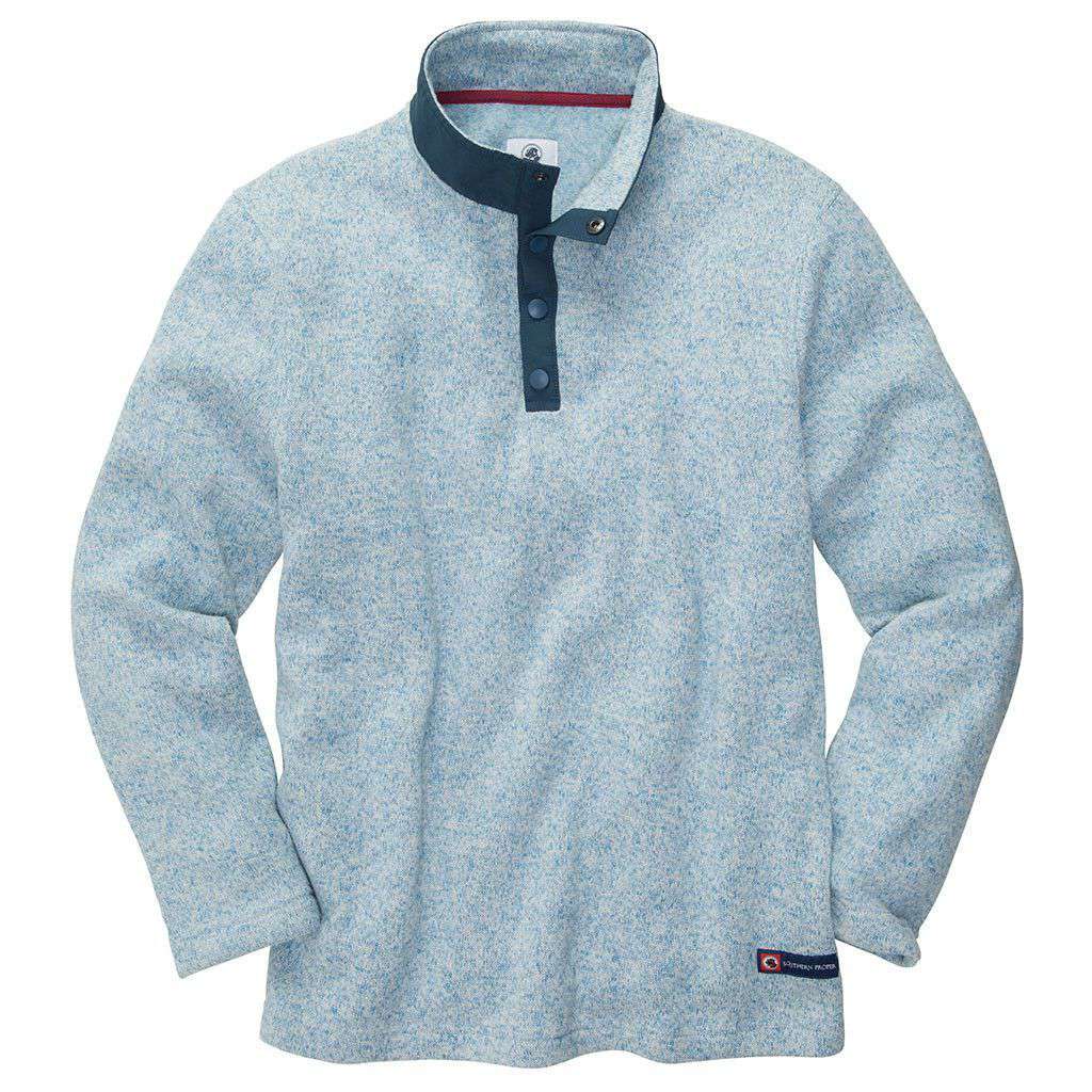 Getty Fleece Pullover in Allure Blue by Southern Proper - Country Club Prep