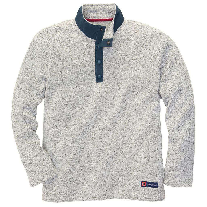 Getty Fleece Pullover in Light Grey by Southern Proper - Country Club Prep
