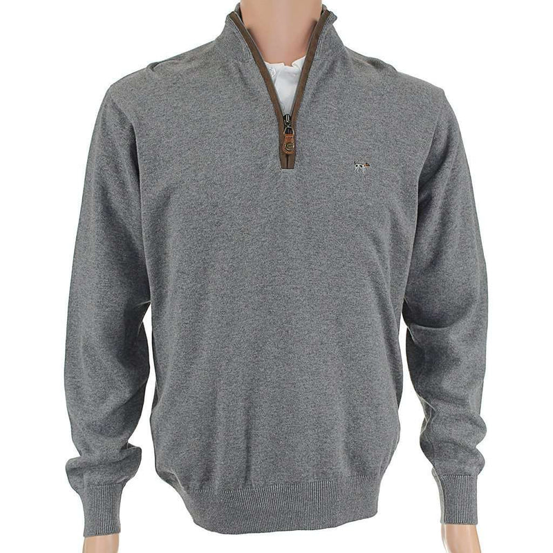 Hayward 1/4 Zip Pullover in Grey by Southern Point Co. - Country Club Prep