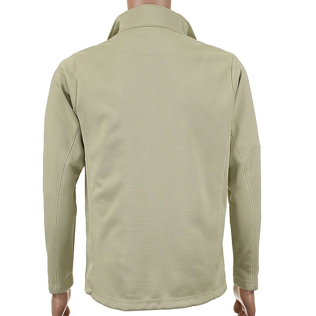 Hennington Waffle 1/4 Zip Pullover in Khaki by Southern Point Co. - Country Club Prep