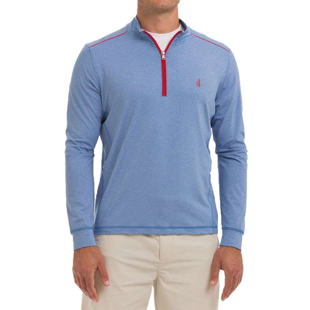 Lammie 1/4 Zip "Prep-Formance" Pullover in Azure by Johnnie-O - Country Club Prep