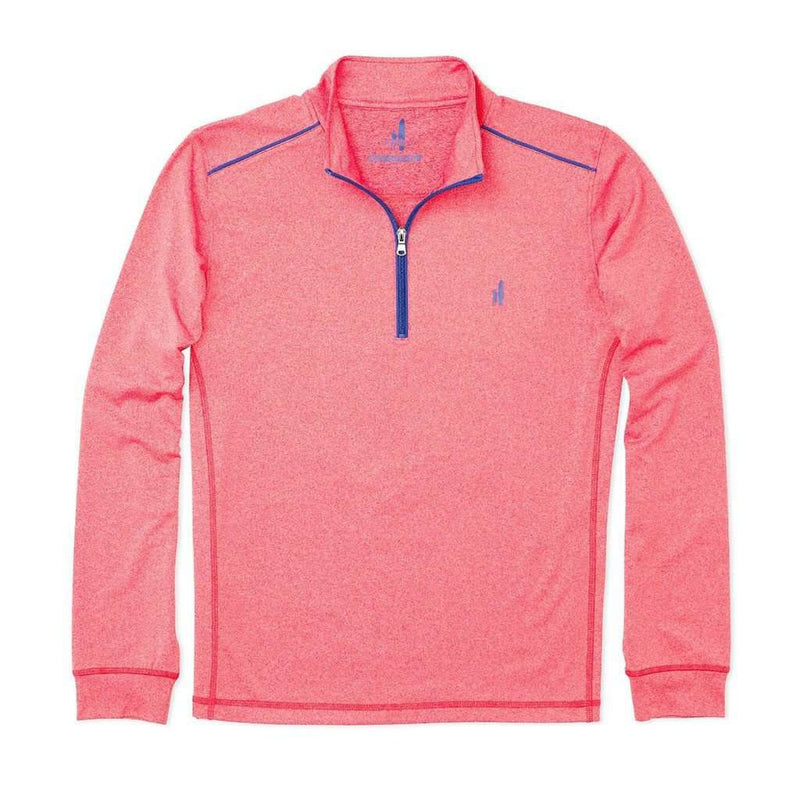 Lammie 1/4 Zip Prep-Formance Pullover in Bahia Red by Johnnie-O - Country Club Prep
