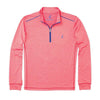 Lammie 1/4 Zip Prep-Formance Pullover in Bahia Red by Johnnie-O - Country Club Prep