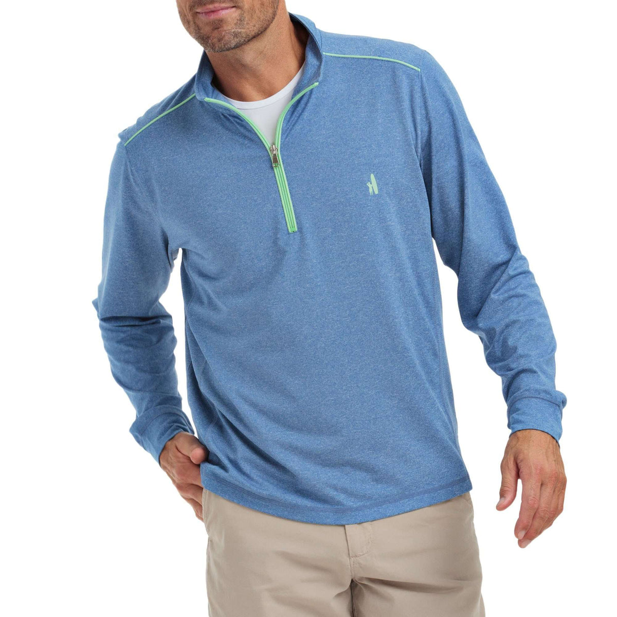 Lammie 1/4 Zip "Prep-formance" Pullover in Riptide by Johnnie-O - Country Club Prep