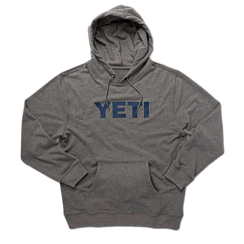Logo Hoodie Pullover in Heather Grey by YETI - Country Club Prep