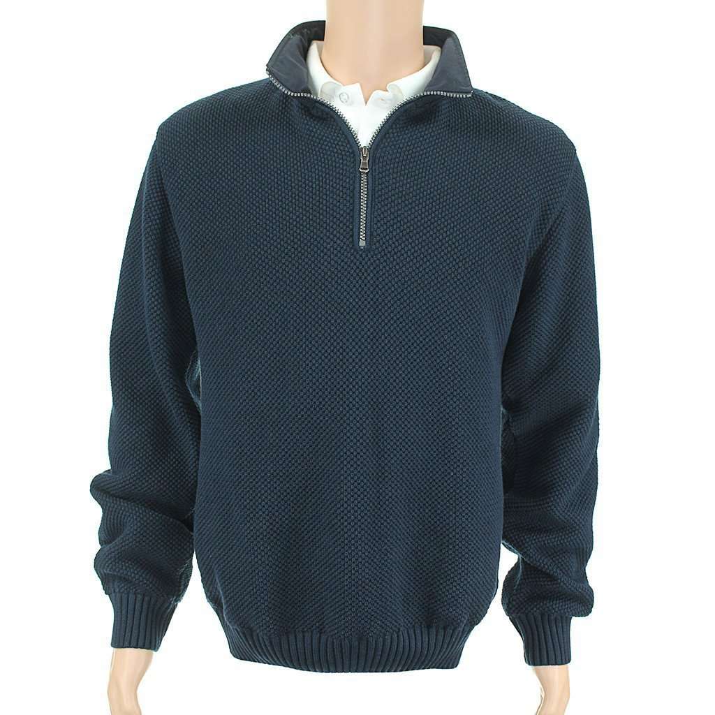 Men's Classic Windproof Pullover in Navy by Holebrook - Country Club Prep