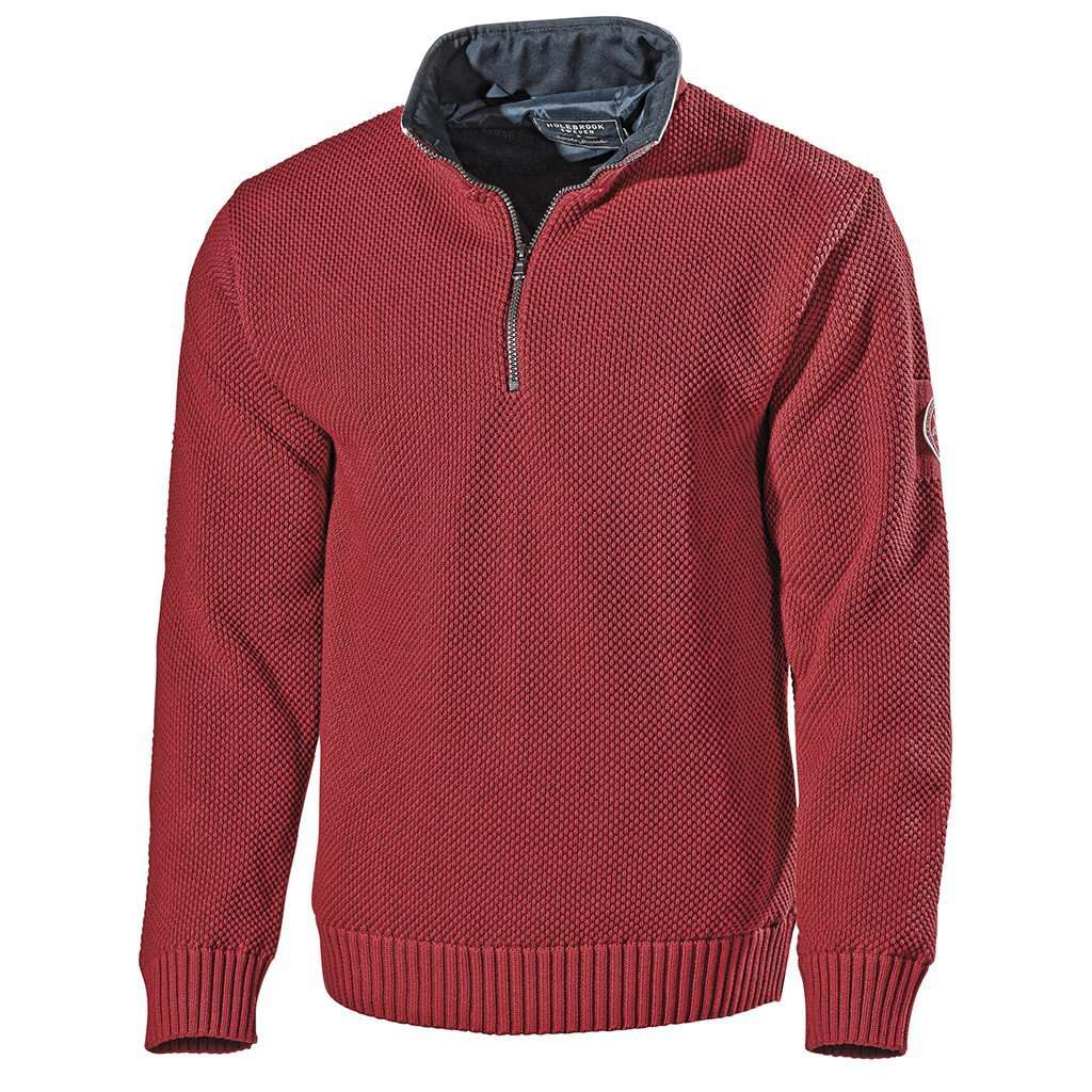 Men's Classic Windproof Pullover in Red by Holebrook - Country Club Prep