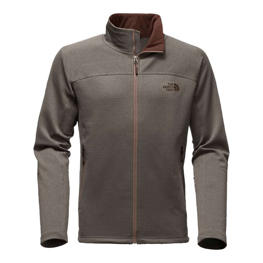 Men's Needit Full Zip Fleece Pullover in Falcon Brown Heather by The North Face - Country Club Prep
