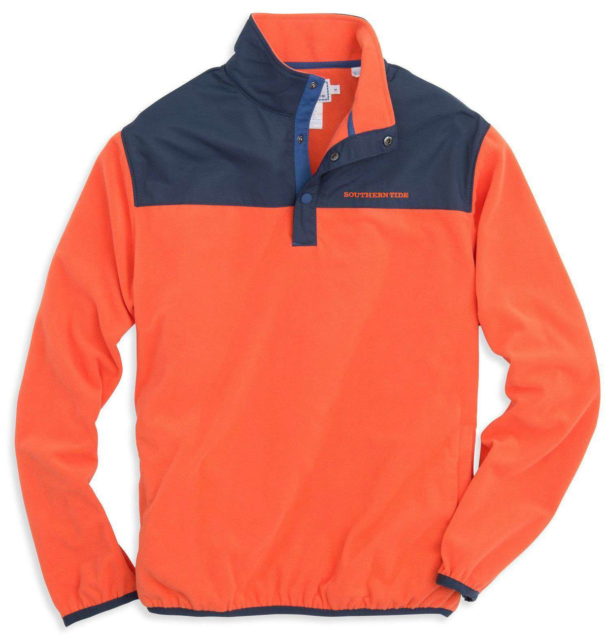 Navigational Fleece Pullover in Orange Sky by Southern Tide - Country Club Prep