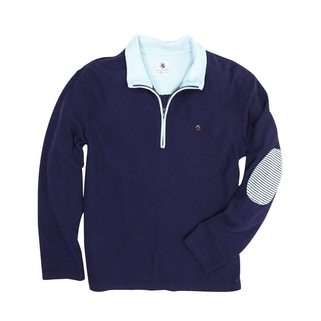 Nelson Pullover in Navy and Pool by Southern Proper - Country Club Prep