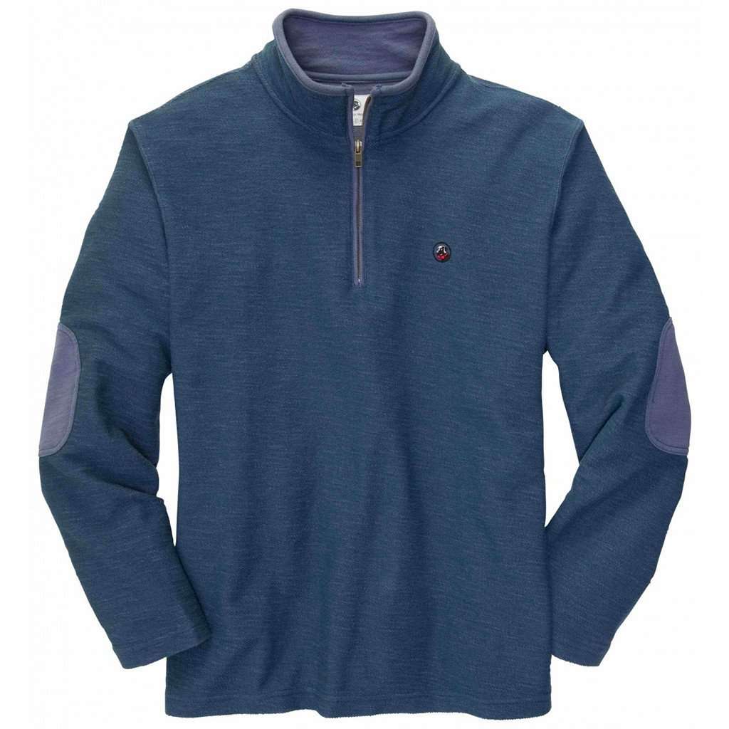 Nelson Quarter Zip Pullover in Navy by Southern Proper - Country Club Prep