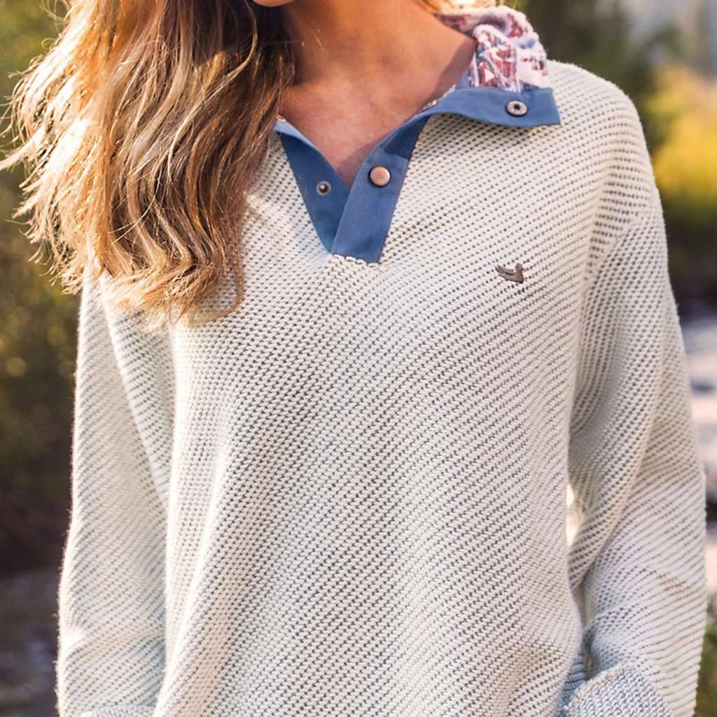 Pawleys Rope Pullover in Oatmeal by Southern Marsh - Country Club Prep