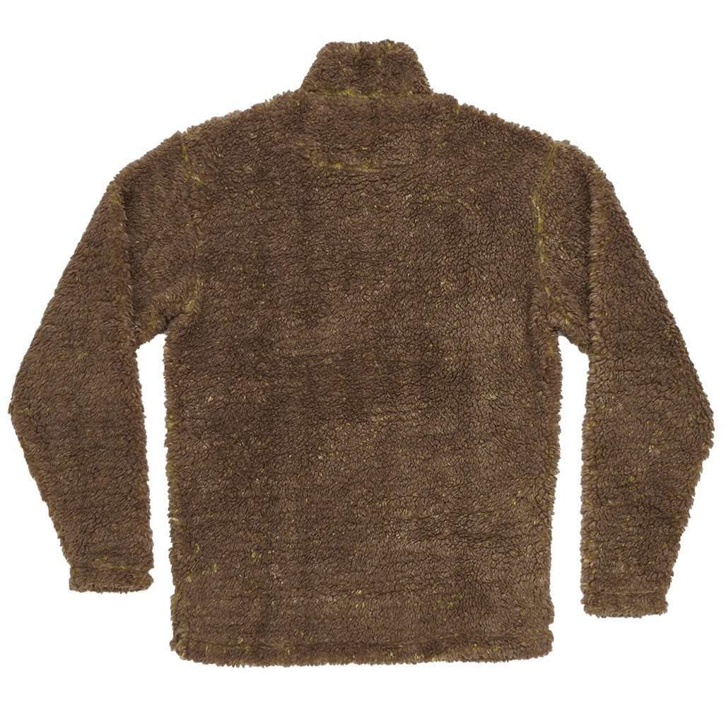 Piedmont Range Sherpa Pullover in Burnt Taupe and Lime by Southern Marsh - Country Club Prep