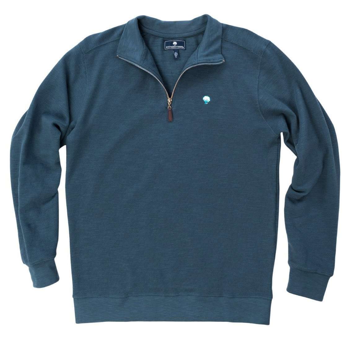 Pique Knit Pullover in Indian Teal by The Southern Shirt Co. - Country Club Prep