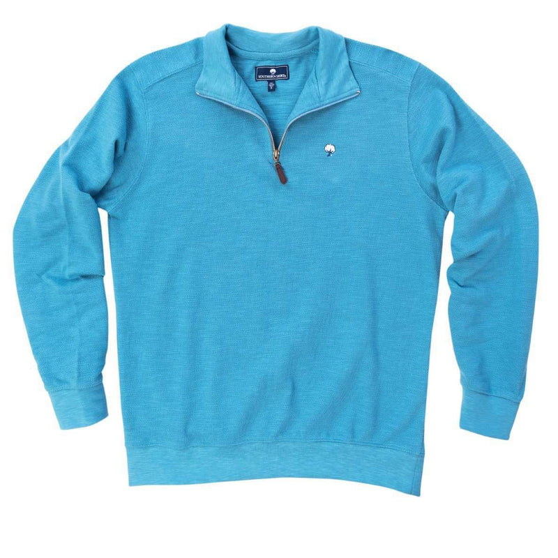 Pique Knit Pullover in Steel Blue by The Southern Shirt Co. - Country Club Prep