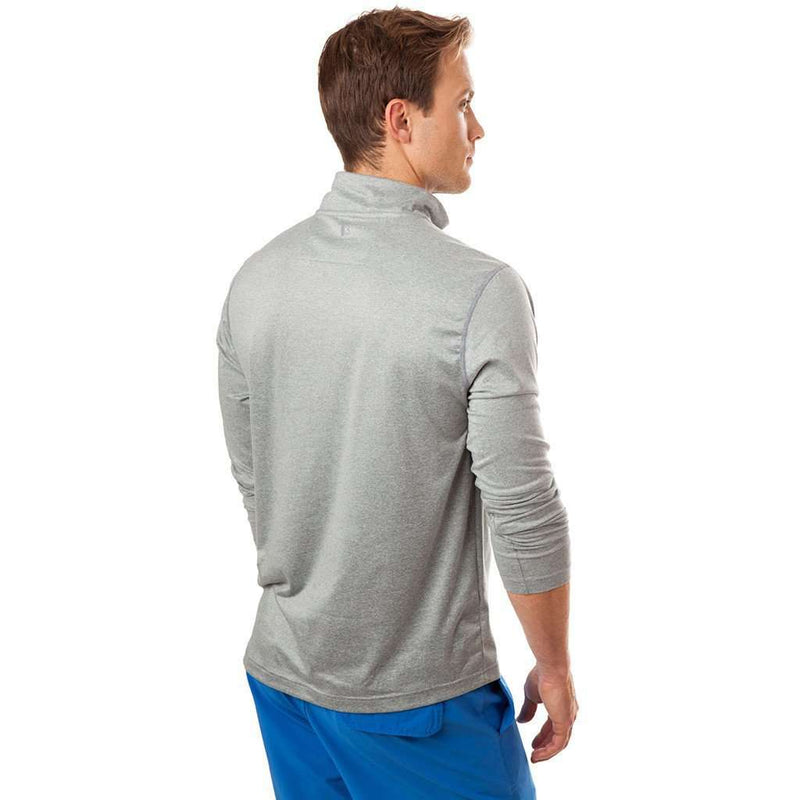 Pop Color Performance 1/4 Zip Pullover in Heathered Grey by Southern Tide - Country Club Prep