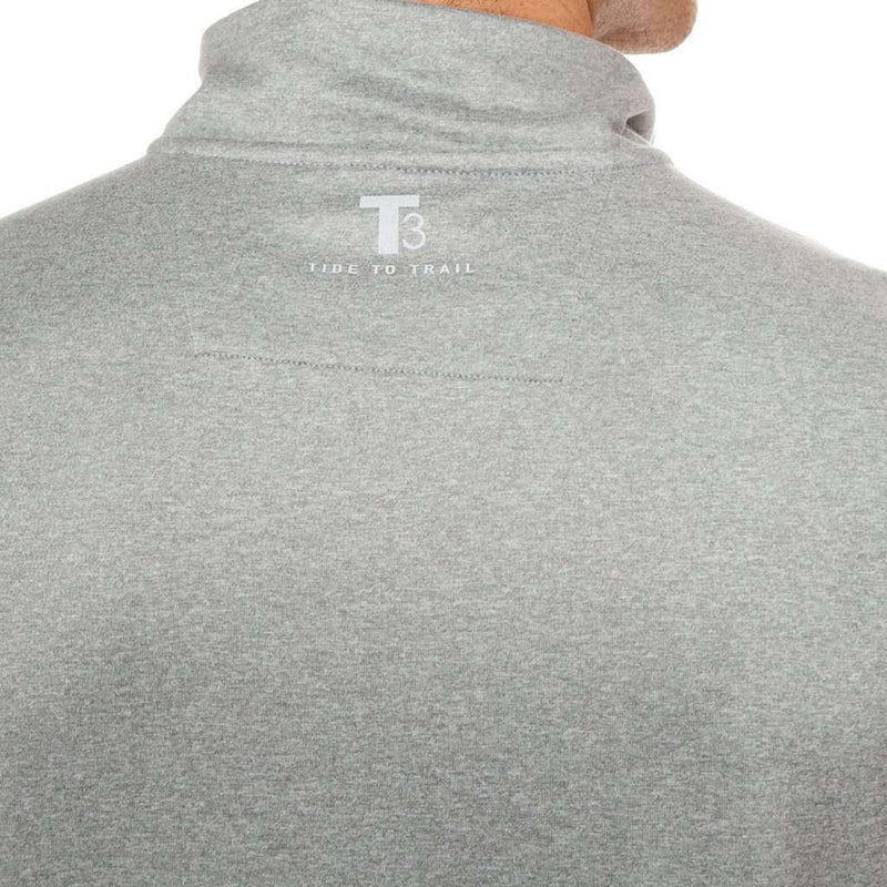 Pop Color Performance 1/4 Zip Pullover in Heathered Grey by Southern Tide - Country Club Prep