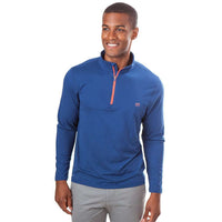 Pop Color Performance 1/4 Zip Pullover in Yacht Blue by Southern Tide - Country Club Prep