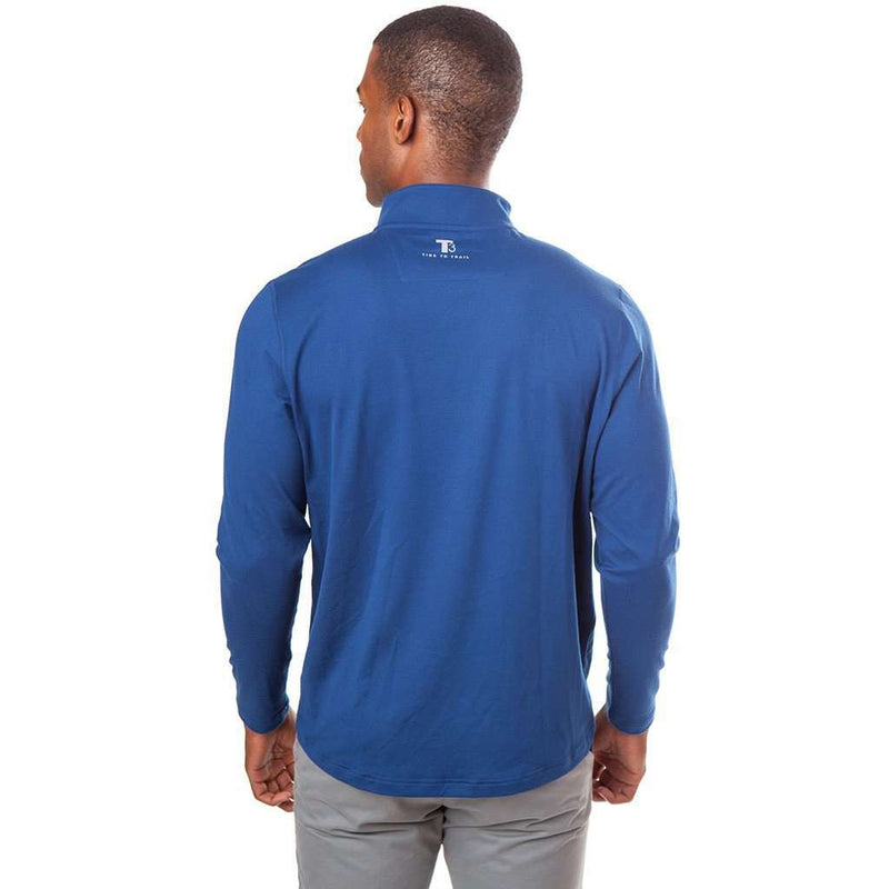 Pop Color Performance 1/4 Zip Pullover in Yacht Blue by Southern Tide - Country Club Prep
