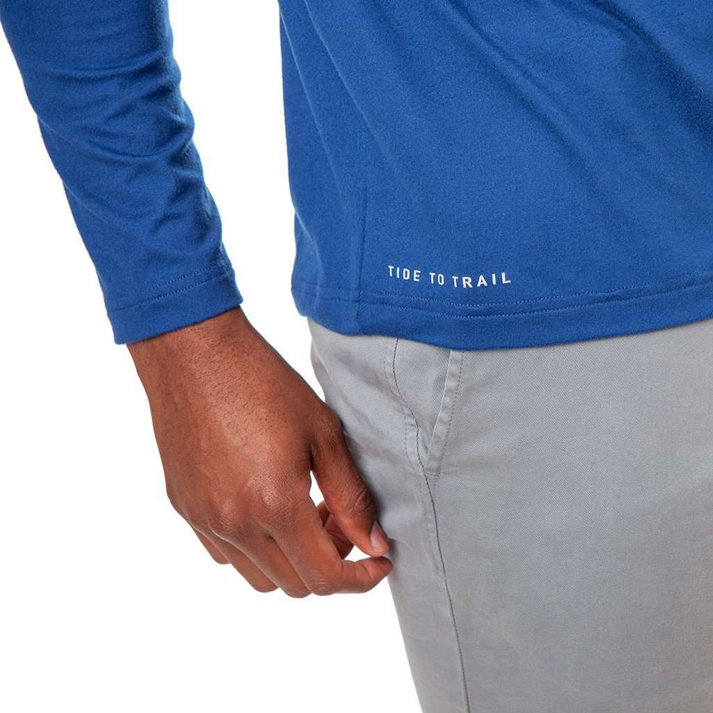 Pop Color Performance 1/4 Zip Pullover in Yacht Blue by Southern Tide - Country Club Prep