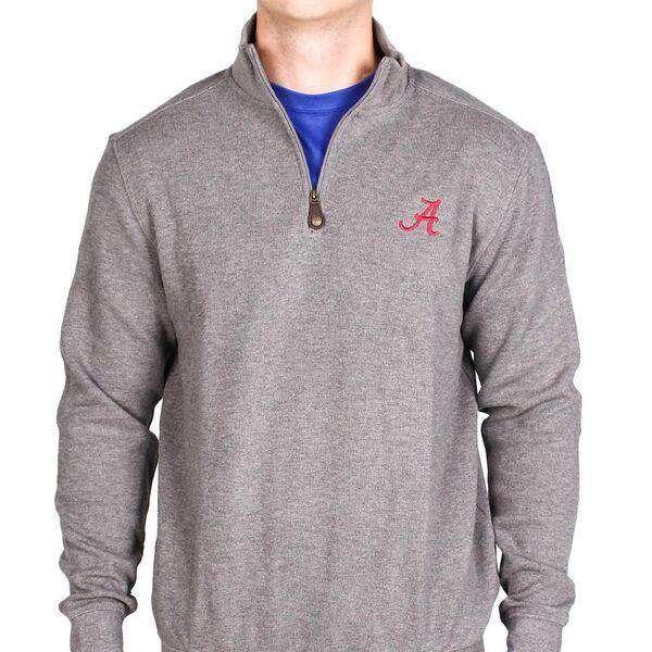 University of Alabama 1/4 Zip Pullover in Steel Grey by Southern Tide - Country Club Prep