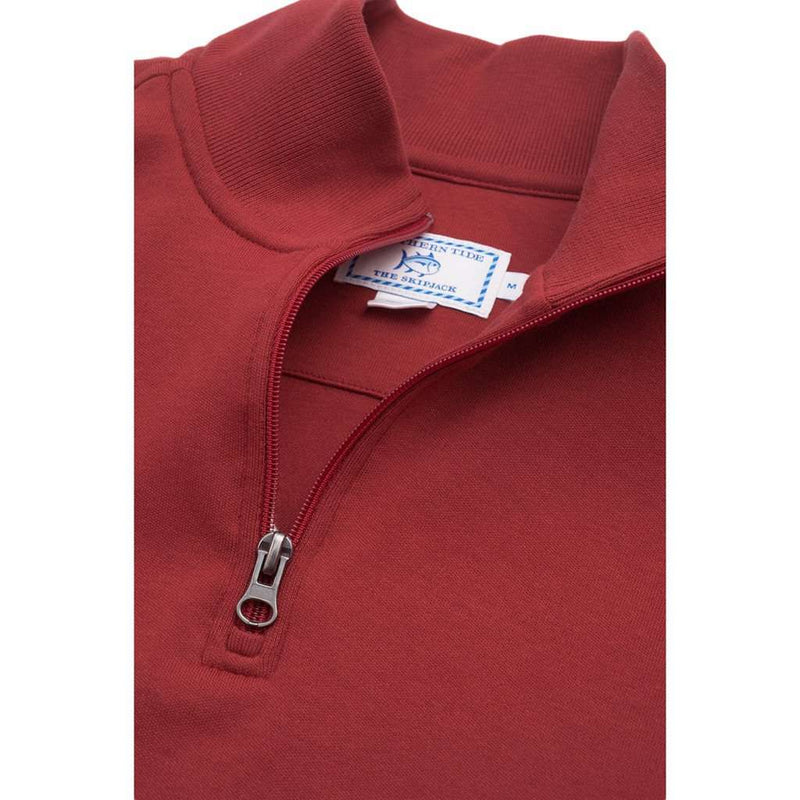 University of Alabama Gameday Skipjack 1/4 Zip Pullover in Crimson by Southern Tide - Country Club Prep