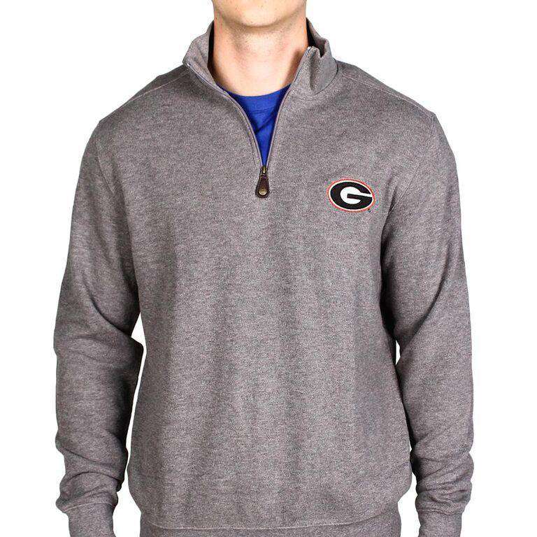 University of Georgia 1/4 Zip Pullover in Steel Grey by Southern Tide - Country Club Prep