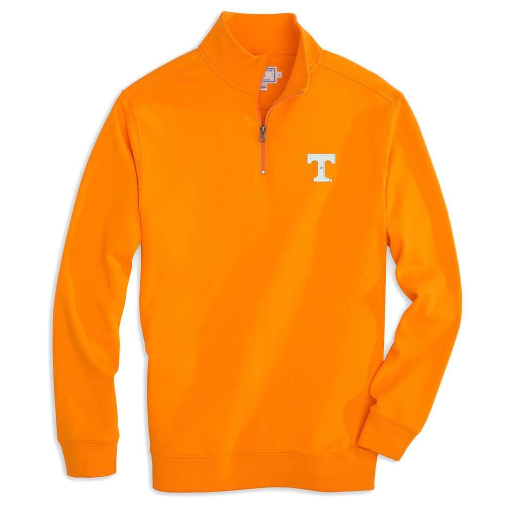 University of Tennessee Gameday Skipjack 1/4 Zip Pullover in Orange by Southern Tide - Country Club Prep