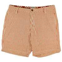 7" Seersucker Walking Shorts in Burnt Orange by Olde School Brand - Country Club Prep