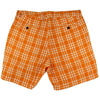 7" Walking Shorts in Orange and White Madras by Olde School Brand - Country Club Prep