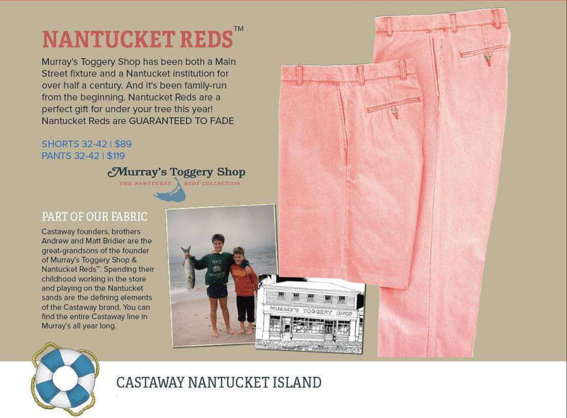 Authentic Nantucket Red Plain Front Shorts by Murray's Toggery - Country Club Prep