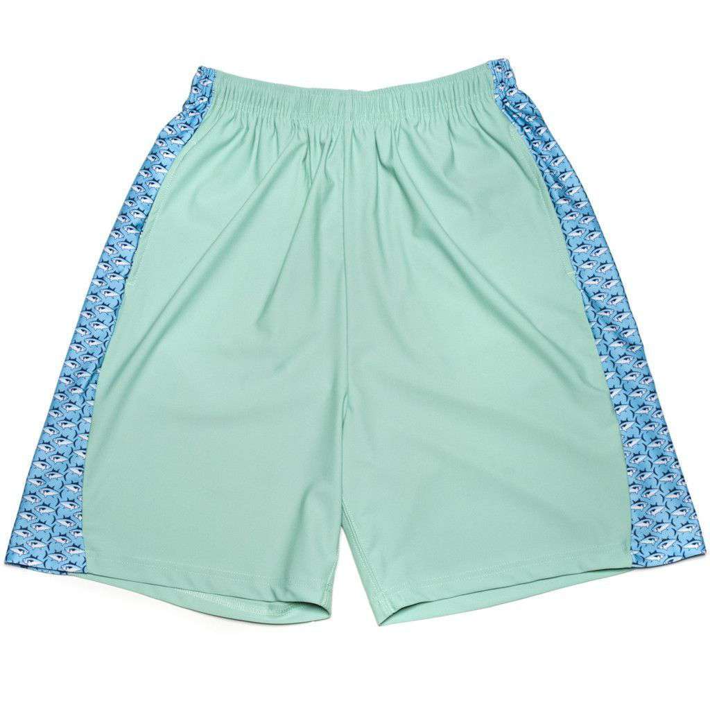 Big Tuna Shorts in Seafoam Green with Blue by Krass & Co. - Country Club Prep