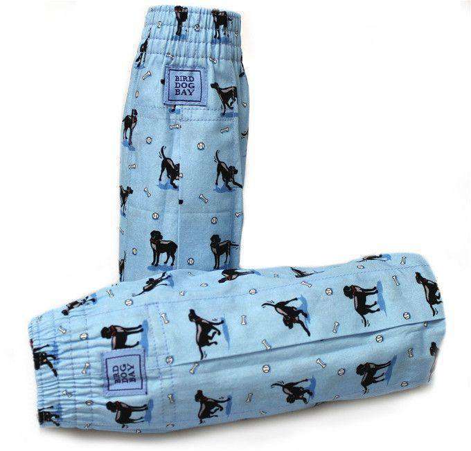 Black Lab Heaven Sporting Boxers in Light Blue by Bird Dog Bay - Country Club Prep