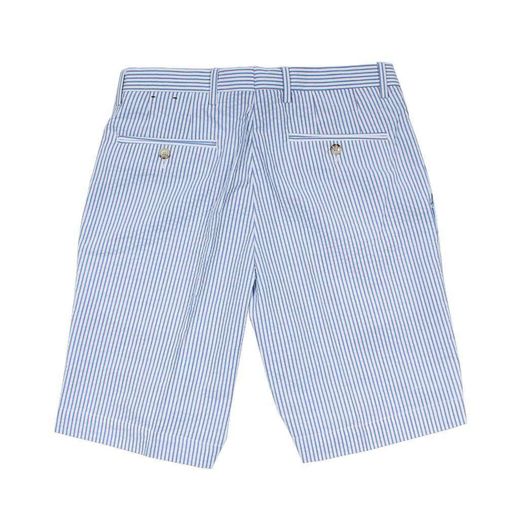 Blue Seersucker Shorts by Country Club Prep - Country Club Prep