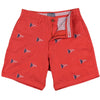 CCP Custom Mariner Short with Embroidered American Burgee in Red Dawn by Castaway Clothing - Country Club Prep