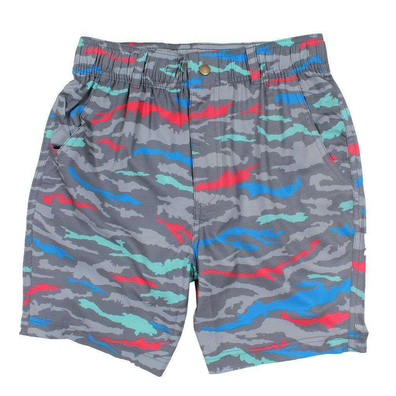 Chillaxer Shorts in Underwater Camo by Waters Bluff - Country Club Prep
