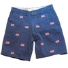 Cisco Short in Atlantic with American Flags by Castaway Clothing - Country Club Prep