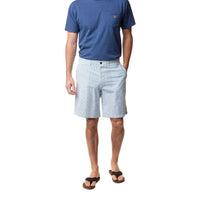 Cisco Short in Lagoon Atlantic Seersucker by Castaway Clothing - Country Club Prep