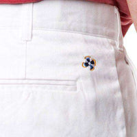 Cisco Short in White with American Burgee by Castaway Clothing - Country Club Prep