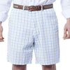 Cisco Shorts in Blue/Seafoam Gingham Seersucker by Castaway Clothing - Country Club Prep