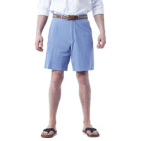 Cisco Shorts in Navy/Blue Seersucker by Castaway Clothing - Country Club Prep