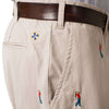 Cisco Shorts in Stone with Embroidered Golfer by Castaway Clothing - Country Club Prep