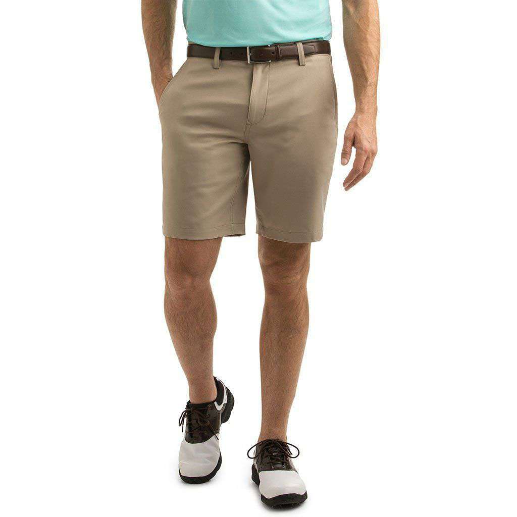 Custom 9 Inch Links Shorts in Khaki by Vineyard Vines - Country Club Prep