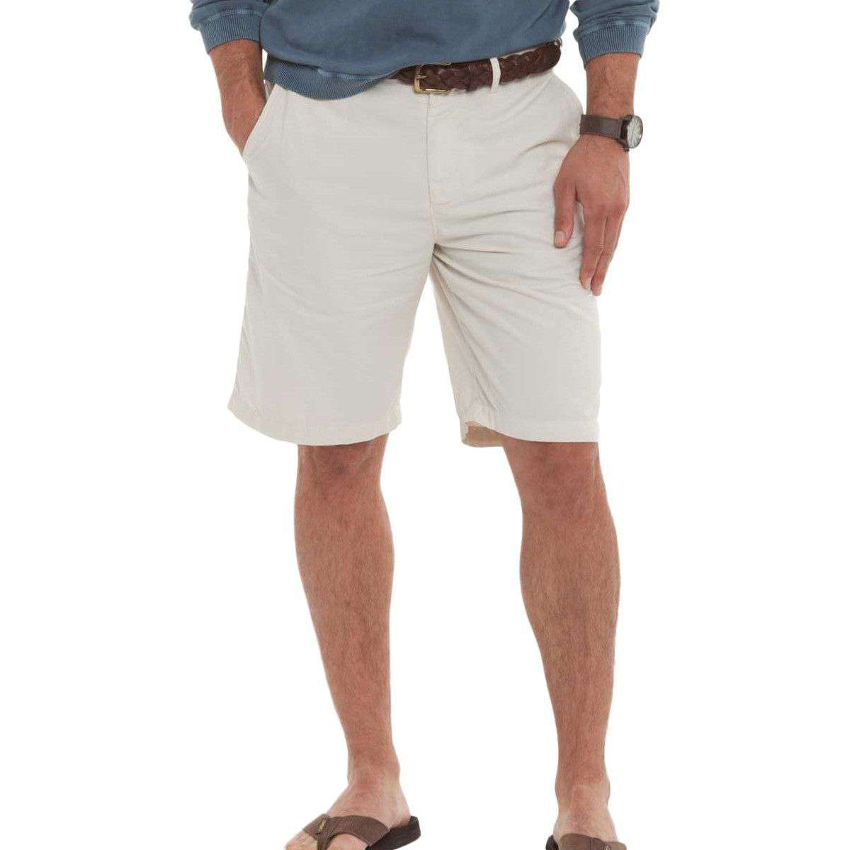 Derby Shorts in Stone by Johnnie-O - Country Club Prep