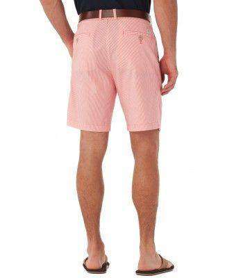 Double-Sided Seersucker Shorts in Coral Beach Pink by Southern Tide - Country Club Prep