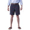 Embroidered Cisco Shorts in Nantucket Navy with Red Lobsters by Castaway Clothing - Country Club Prep