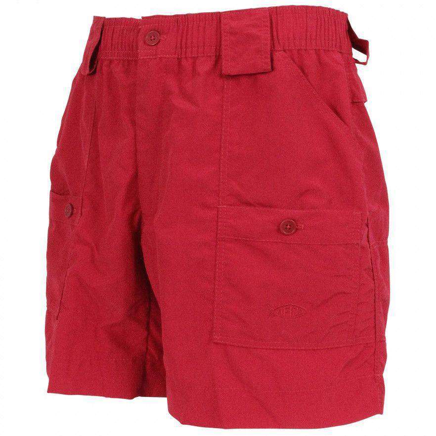Fishing Shorts in Red by AFTCO - Country Club Prep