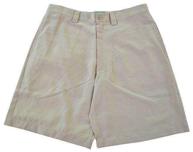 Gasparilla Active Fit Short in Stone by Liquid Flow - Country Club Prep